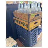 Pepsi bottle carriers and old Coke and Pepsi wood carriers