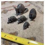Pewter armadillo family