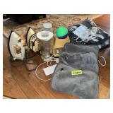 Rechargeable hand warmers, electric blanket, heating pad, irons, JC Penney 14 speed blender