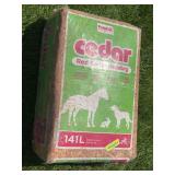 Bag of cedar pet bedding