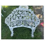 34" cast aluminum bench