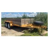 Larson 16’ flatbed dual axle trailer w/ 7000lb axles WIRE TRANSFER REQUIRED