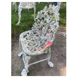 Small cast aluminum chair