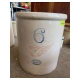6 gallon Red Wing crock with hairline