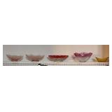 Glassware includes green & pink depression, marigold, china, etc