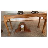 Glass topped sofa table 18x48x27H