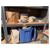 Crockpot, canning jars, carpet steamer, storage containers, etc