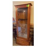 Six gun locking gun cabinet w drawer 10D x 24L x 65H