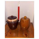 Two cookie jars including one marked McCoy
