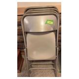 Four folding chairs