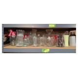 Shelf of vases