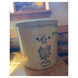 4 gallon Western Stoneware crock Amazing ring!!