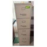 Deep 4 drawer metal file cabinet