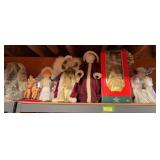 Santas, angels and Christmas decor