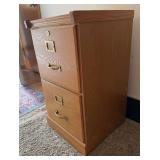 Modern wood two drawer letter file cabinet