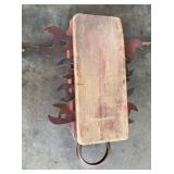 Vintage tractor toolbox w wrenches