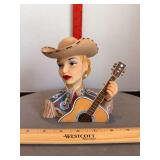 Guitar Lady head vase