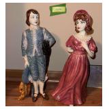 Pinky and Blue Boy figurines