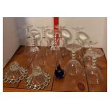 Candlewick includes stemware, candleholder and a blue tear drop paperweight
