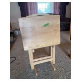 Set of 3 tv trays w stand