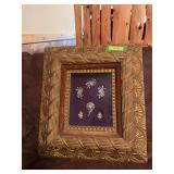 Framed sparkly jewelry, matches previous lot