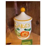 Fruity cookie jar, does have chip inside lid