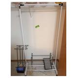 Shoe racks, weights, jewelry case, portable clothing rack
