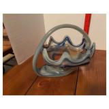 Murano art glass basket