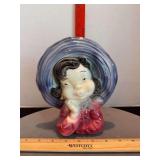 Royal Copley lady head vase
