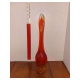 Viking Glass? swung glass vase