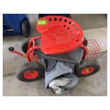 Leg powered garden tractor