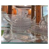 Candlewick including oddball pieces-shaker, salad fork, saucers, lids, single candle holder, etc