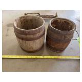Two 8” wooden buckets