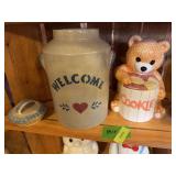 Welcome cookie jar for the BIG cookies and bear cookie jar