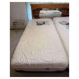 Twin size adjustable bed frame w all the bells and whistles with super comfy memory foam mattress