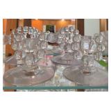 Two pair Candlewick candleholders