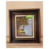 15x17 framed boy fishing
