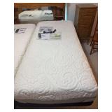 Twin size adjustable bed frame w all the bells and whistles with super comfy memory foam mattress
