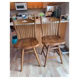 Two swivel bar stools, 23” seat height