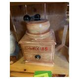 McCoy coffee grinder cookie jar Chip on lid corner, inside rim