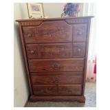 Modern five drawer dresser 18D x 33L x 46H