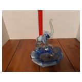 Murano art glass elephant ashtray