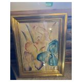 Three large pieces wall art