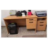 Modern desk unit w file cabinet, hp Photosmart 7660 printer