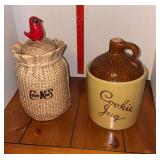 Monmouth pottery cookie jug and cookie jar marked 158 USA