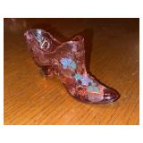 Fenton hand painted shoe