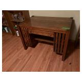Mission oak style library table w single drawer 26x42x30H