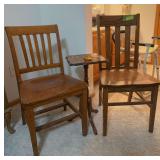 His and hers smoking chairs w small table and ashtray