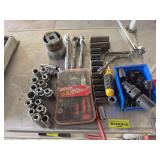 Assorted impact sockets and ratchets
