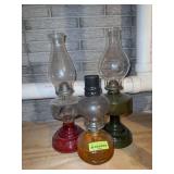 3 oil lamps